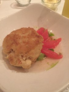 Crab cake at Café Martinique